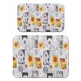 thumbnail image 1 of 2 Pack Washable Rubber Sunflower Cute Floral Dish Drying Mats for Kitchen Counter Home Large Coffee Bar Pad Accessories and Decor for Utensils Stemware (2pcs 18''x24''+19.5''x12''), 1 of 5
