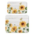 thumbnail image 1 of 2 Pack Washable Rubber Sunflower Cute Floral Dish Drying Mats for Kitchen Counter Home Large Coffee Bar Pad Accessories and Decor for Utensils Stemware (2pcs 18''x24''+19.5''x12''), 1 of 6