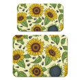 thumbnail image 1 of 2 Pack Washable Rubber Sunflower Cute Floral Dish Drying Mats for Kitchen Counter Home Large Coffee Bar Pad Accessories and Decor for Utensils Stemware (2pcs 18''x24''+19.5''x12''), 1 of 6