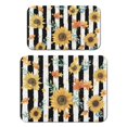 thumbnail image 1 of 2 Pack Washable Rubber Sunflower Cute Floral Dish Drying Mats for Kitchen Counter Home Large Coffee Bar Pad Accessories and Decor for Utensils Stemware (2pcs 18''x24''+19.5''x12''), 1 of 6