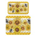 thumbnail image 1 of 2 Pack Washable Rubber Sunflower Cute Floral Dish Drying Mats for Kitchen Counter Home Large Coffee Bar Pad Accessories and Decor for Utensils Stemware (2pcs 18''x24''+19.5''x12''), 1 of 6