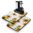 thumbnail image 1 of 2 Pack Washable Rubber Sunflower Cute Floral Dish Drying Mats for Kitchen Counter Home Large Coffee Bar Pad Accessories and Decor for Utensils Stemware (2pcs 19.5''x12''), 1 of 6