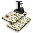 thumbnail image 1 of 2 Pack Washable Rubber Sunflower Cute Floral Dish Drying Mats for Kitchen Counter Home Large Coffee Bar Pad Accessories and Decor for Utensils Stemware (2pcs 19.5''x12''), 1 of 6