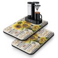 thumbnail image 1 of 2 Pack Washable Rubber Sunflower Cute Floral Dish Drying Mats for Kitchen Counter Home Large Coffee Bar Pad Accessories and Decor for Utensils Stemware (2pcs 19.5''x12''), 1 of 6