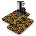 thumbnail image 1 of 2 Pack Washable Rubber Sunflower Cute Floral Dish Drying Mats for Kitchen Counter Home Large Coffee Bar Pad Accessories and Decor for Utensils Stemware (2pcs 19.5''x12''), 1 of 6