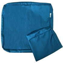 2 Pack Washable Water-Resistant Pacific Blue Covers 24"x22"x4" for Outdoor Deep Seat Cushions, Patio Chairs, Sofas, and Love Seats