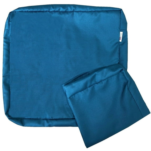2 Pack Washable Water-Resistant Pacific Blue Covers 24"x22"x4" for Outdoor Deep Seat Cushions, Patio Chairs, Sofas, and Love Seats