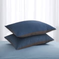 thumbnail image 1 of 2-Pack Washed Cotton Pillowcases with Envelope Closure - Standard Sham, Bedding Accessory, 19x29 Inch OEKO-TEX Certified Fabric, for Home/Dorm, Soft Sleep Enhancement, 1 of 6