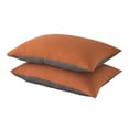 thumbnail image 1 of 2-Pack Washed Cotton Pillowcases Standard Size 18.9x29.13 Inch Envelope Closure Soft Breathable Bedding Set for Home Hotel, 1 of 7