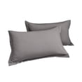 thumbnail image 1 of 2 Pack Washed Cotton Solid Color Pillowcases, 29.1 x 18.9 Inches Standard Size Soft Breathable Pillow Covers for Bedroom, Dorm Essentials, 1 of 6