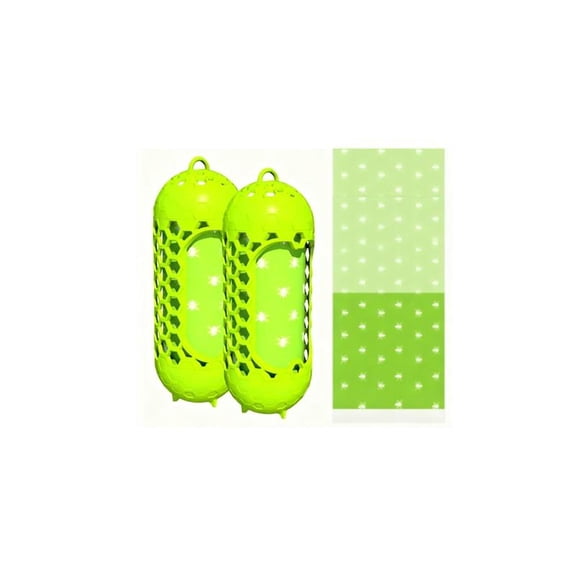 2 Pack Wasp Trap for Outdoor Use Safe & Reusable Wasp Catcher, Effective Hanging Yellow Jacket Trap for Wasps, 4 PCS Refillable Sticky Papers