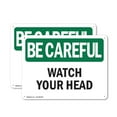 thumbnail image 1 of (2 Pack) Watch Your Head OSHA Be Careful Sign 24 Inch X 18 Inch Plastic Sign, Weather Resistant, UV Protected for Workplace, Business, and Construction Site, Made in the USA, 1 of 8