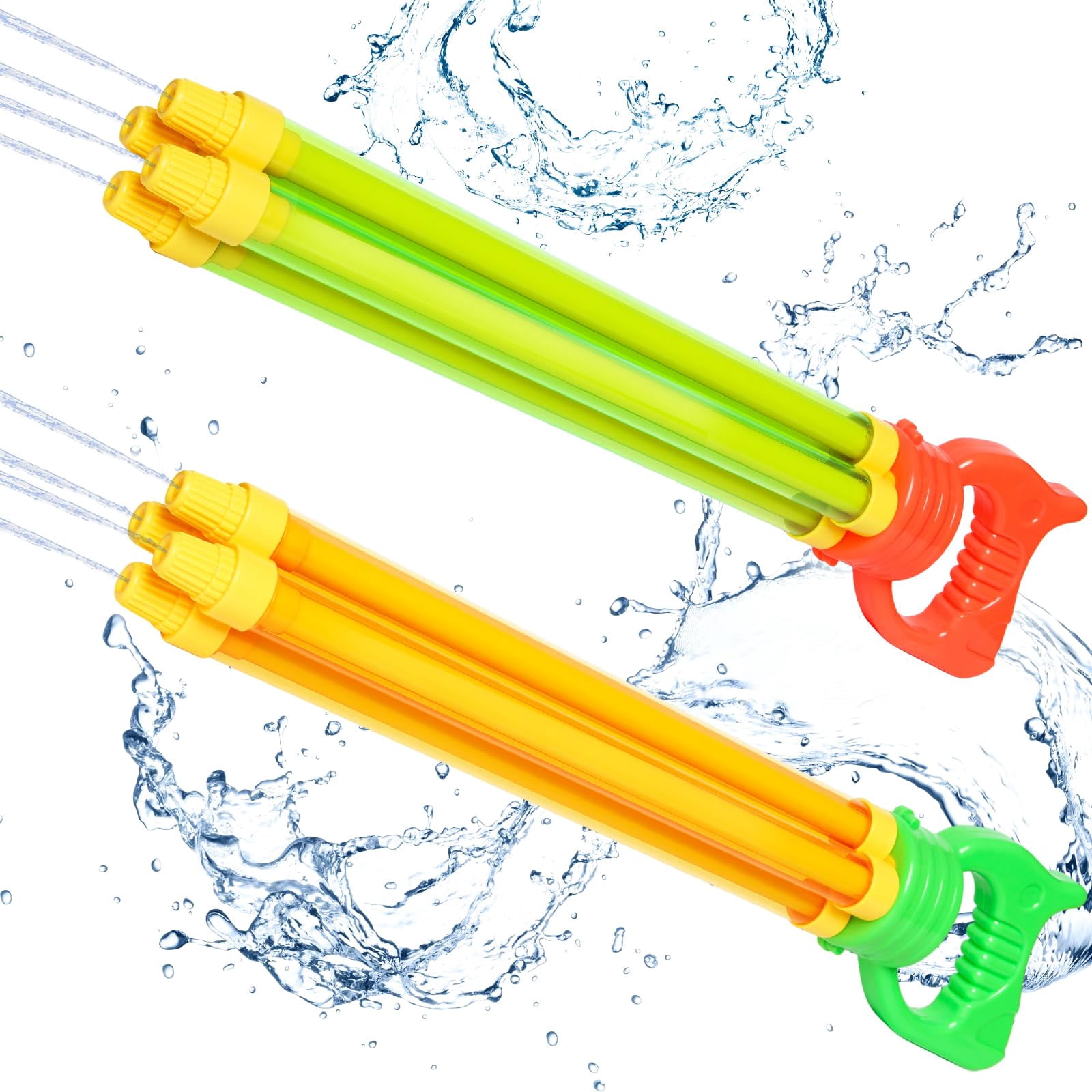 2 Pack Water Blasters, High Capacity Long Range Squirt Toys for Adults and Outdoor Play