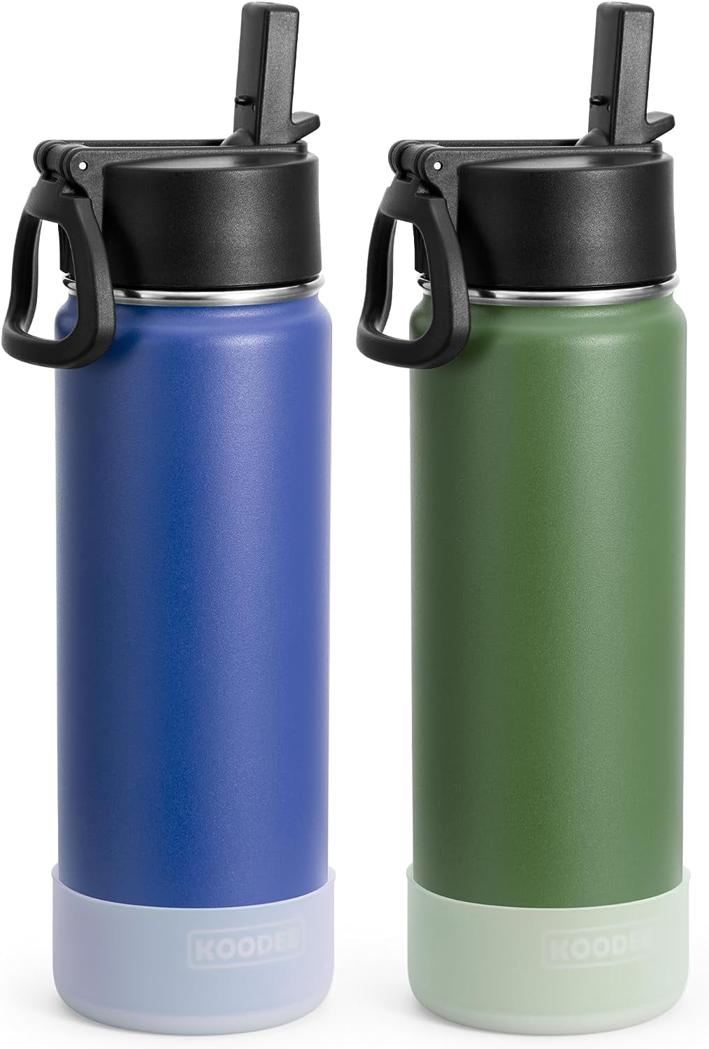 2 Pack Water Bottle 22 oz Stainless Steel Insulated Water Bottle With ...