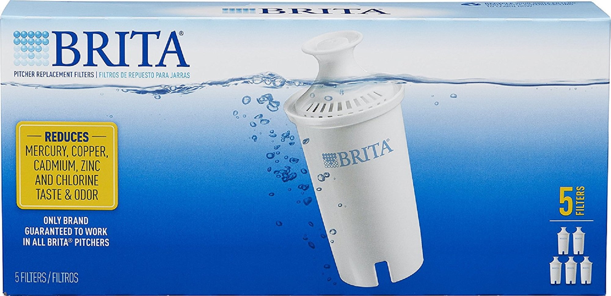 Filtro de agua Brita Standard de repuesto para jarras y