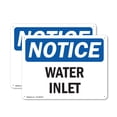 thumbnail image 1 of (2 Pack) Water Inlet OSHA Notice Sign 18 Inch X 12 Inch Plastic Sign, Weather Resistant, UV Protected for Workplace, Business, and Construction Site, Made in the USA, 1 of 8