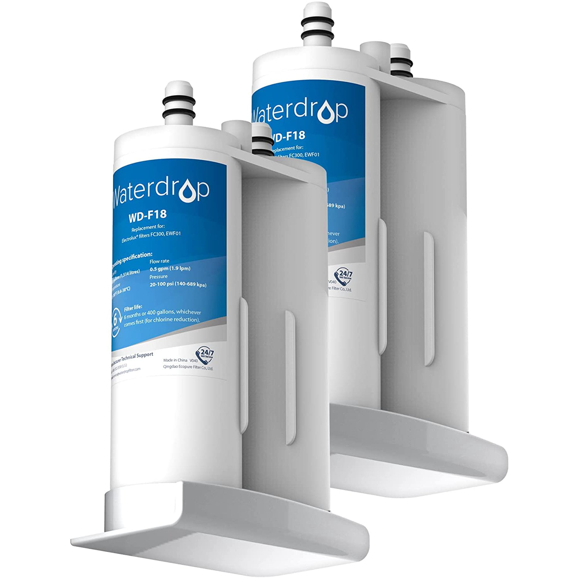 2 Pack Waterdrop EWF01 Replacement for Electrolux FC300 EWF01 Water Filter