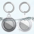 thumbnail image 1 of 2 Pack Waterproof Air Tag Case with Keychain for Apple Air Tag, Anti-Scratch Air Tag Holder Protective Cover Air Tag GPS Finder Tag for Kids/Dog/Cat Pet Collar/Car Key/Luggage, 1 of 5