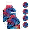 2 Pack Waterproof Art Apron with Pockets and Badge Includes Button