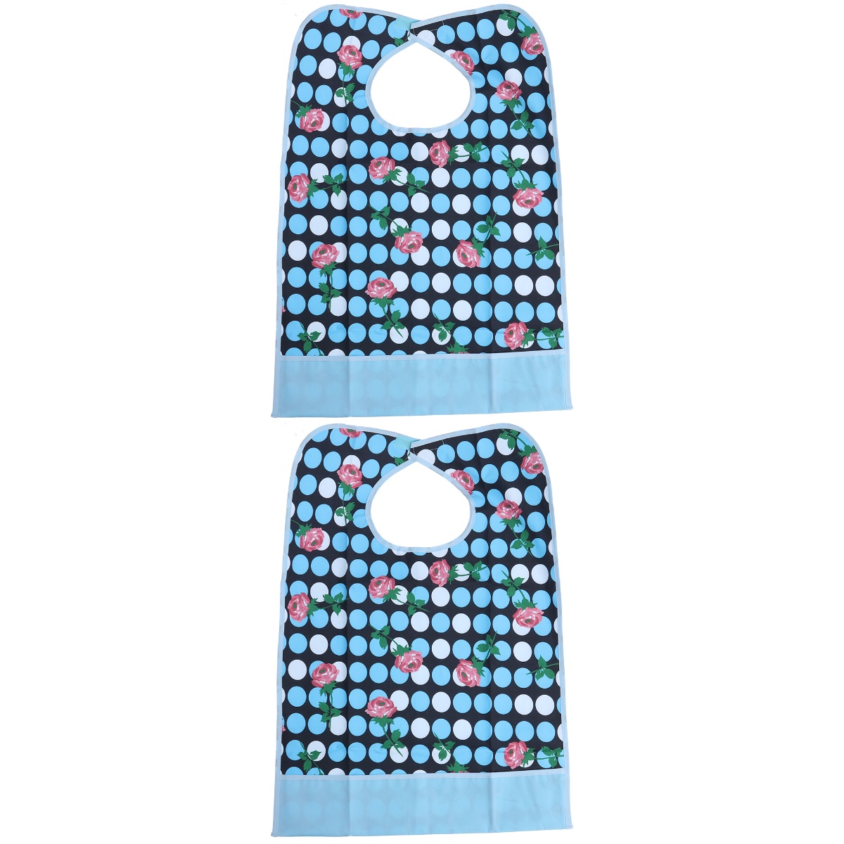 2 Pack Waterproof Bib Clothing Protector Adult Bibs Clothes Washable