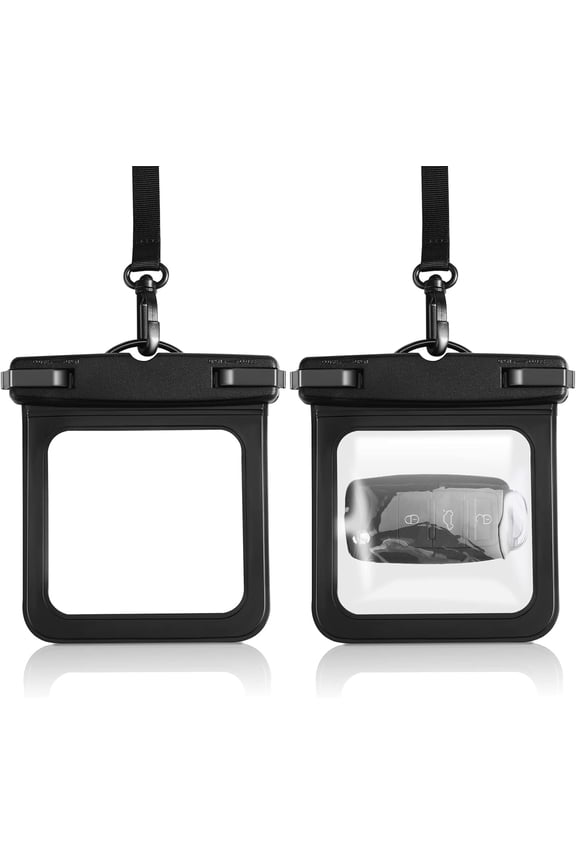 2 Pack Waterproof Car Key Fob Case, Small Waterproof Pouch Floating Keys Holder Pouch for Keys ID Credit Card Cash, Fob Holder for Swimming Submersible Kayaking Boating Snorkeling