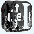 thumbnail image 1 of 2 Pack Waterproof Case Compatible with Apple Watch 44mm SE (2nd Gen) Series 6 5 4 with Tempered Glass Screen Protector, Full Protective Hard PC Bumper Case Face Cover for iWatch 44 mm Black, 1 of 5