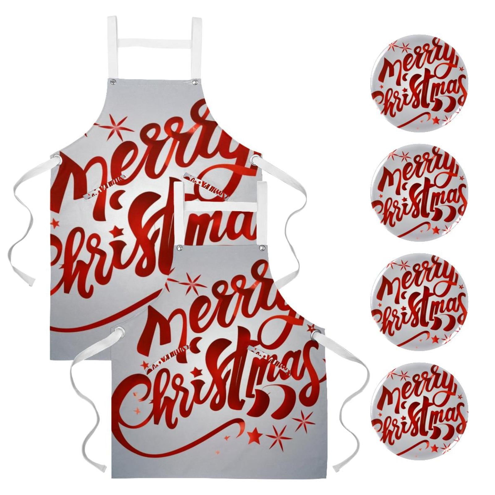 2 Pack Waterproof Circle Pins with Pockets and Badge Pin for Chef Apron ...