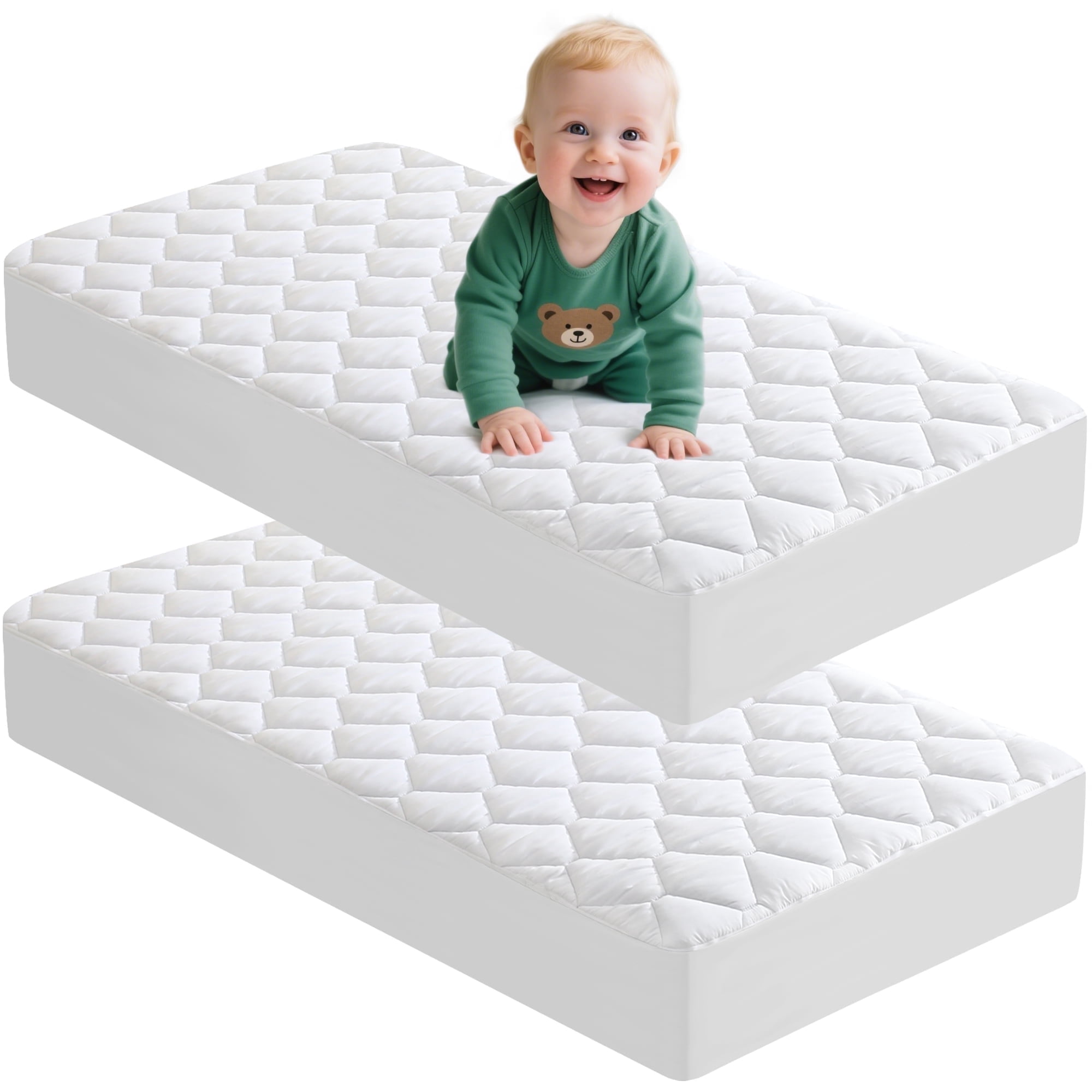 AGALI Kids Waterproof Crib Mattress Protector, Breathable Cooling Cover ...