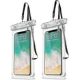 thumbnail image 1 of 2 Pack Waterproof Phone Pouch, Underwater Phone Case Up to 7", Dry Bag for iPhone 16 15 14 13 Pro Plus Max, Galaxy S24 S23 S22 Ultra Pixel, Beach Essentials -Clear, 1 of 14