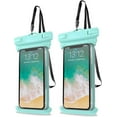 thumbnail image 1 of 2 Pack Waterproof Phone Pouch, Underwater Phone Case Up to 7", Dry Bag for iPhone 16 15 14 13 Pro Plus Max, Galaxy S24 S23 S22 Ultra Pixel, Beach Essentials -Green, 1 of 14