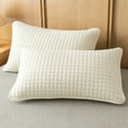 thumbnail image 1 of 2-Pack Waterproof Pillow Protectors Standard Size with Breathable Fabric for Bedding Protection(White), 1 of 6