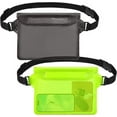 thumbnail image 1 of 2-Pack Waterproof Pouch with Adjustable Waist Strap, Waterproof Dry Bag, Keeps Cell Phones and Valuables Safe and Dry, Perfect for Kayaking, Beach, Camping and Swimming, 1 of 6