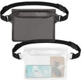 thumbnail image 1 of 2-Pack Waterproof Pouch with Adjustable Waist Strap, Waterproof Dry Bag, Keeps Cell Phones and Valuables Safe and Dry, Perfect for Kayaking, Beach, Camping and Swimming, 1 of 6