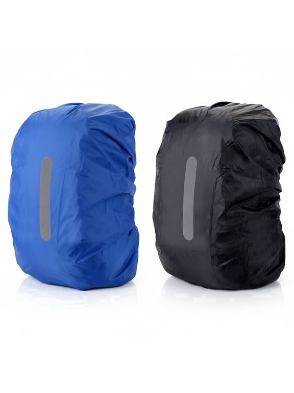 2 Pack Waterproof Rain Cover for Backpack,Backpack Rain Cover with Reflective Strip,Rucksack Rain Cover for Bicycling/Hiking/Anti-Dust/Anti-Theft/Camping/Traveling/Outdoor Activities