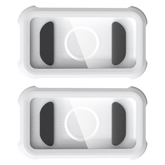 2 Pack Waterproof Shower Phone Holder with 360° Rotation, Angle Adjustable, Wall Mounted Phone Holder for Bathroom Mirror Bathtub Kitchen, Up to 6.8 Inch (Upgraded)-White