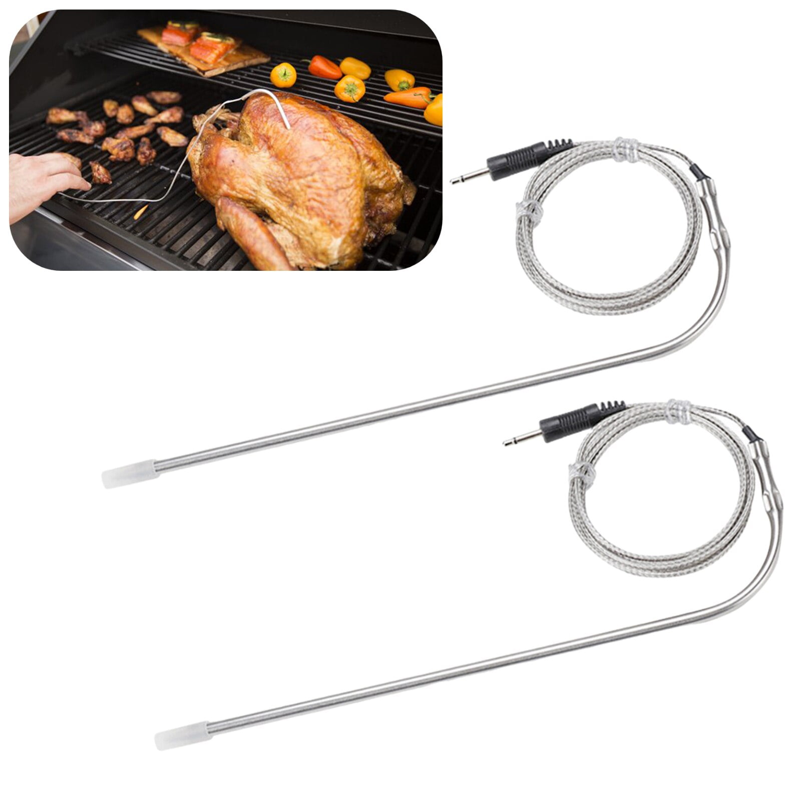 Replacement ThermoPro Probe for TP25 TP20 TP08S ThermoPro Probe with 2  Grill Meat Thermometer Probe and TP08 TP17 TP16 TP11 TP09 TP10 TP-07 TP06S