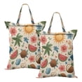 thumbnail image 1 of 2-Pack Waterproof Travel Laundry Bag Lightweight Polyester Duffle with Top Handle for Beach/Camping/School Summer-themed Design, 1 of 7