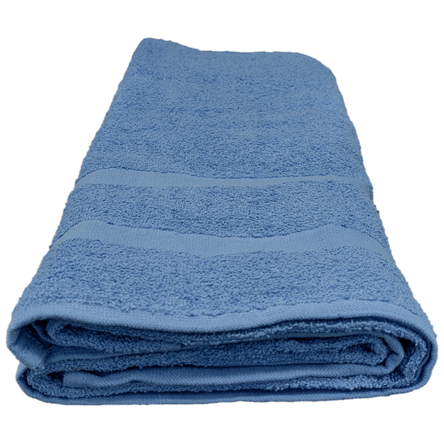 2 Pack Waterview Beach Pool Spa Towels Solid Blue 100 Cotton 36" x 68"