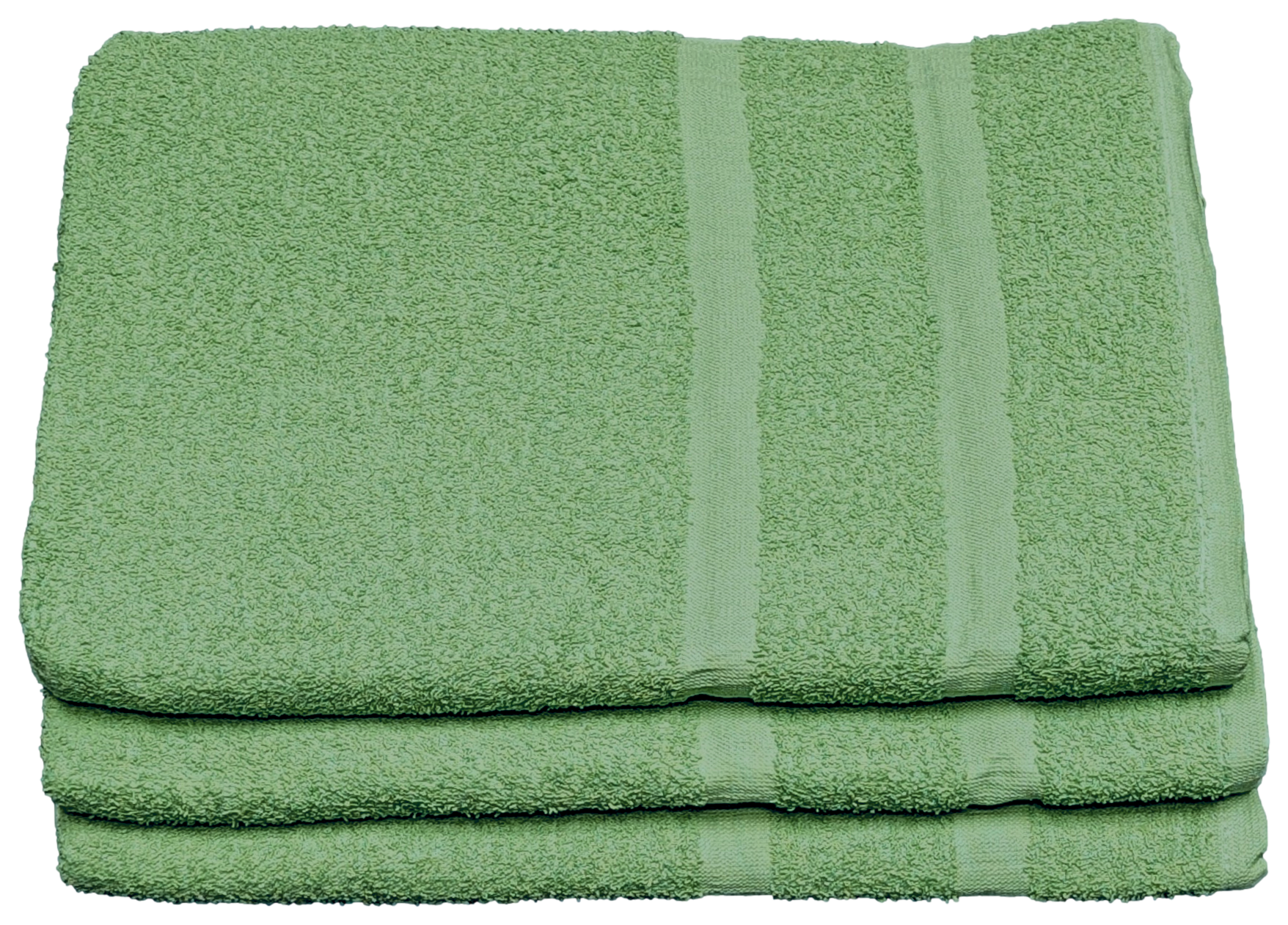 2 Pack Waterview Beach Pool Spa Towels Solid Light Green 100 Cotton 36" x 68"