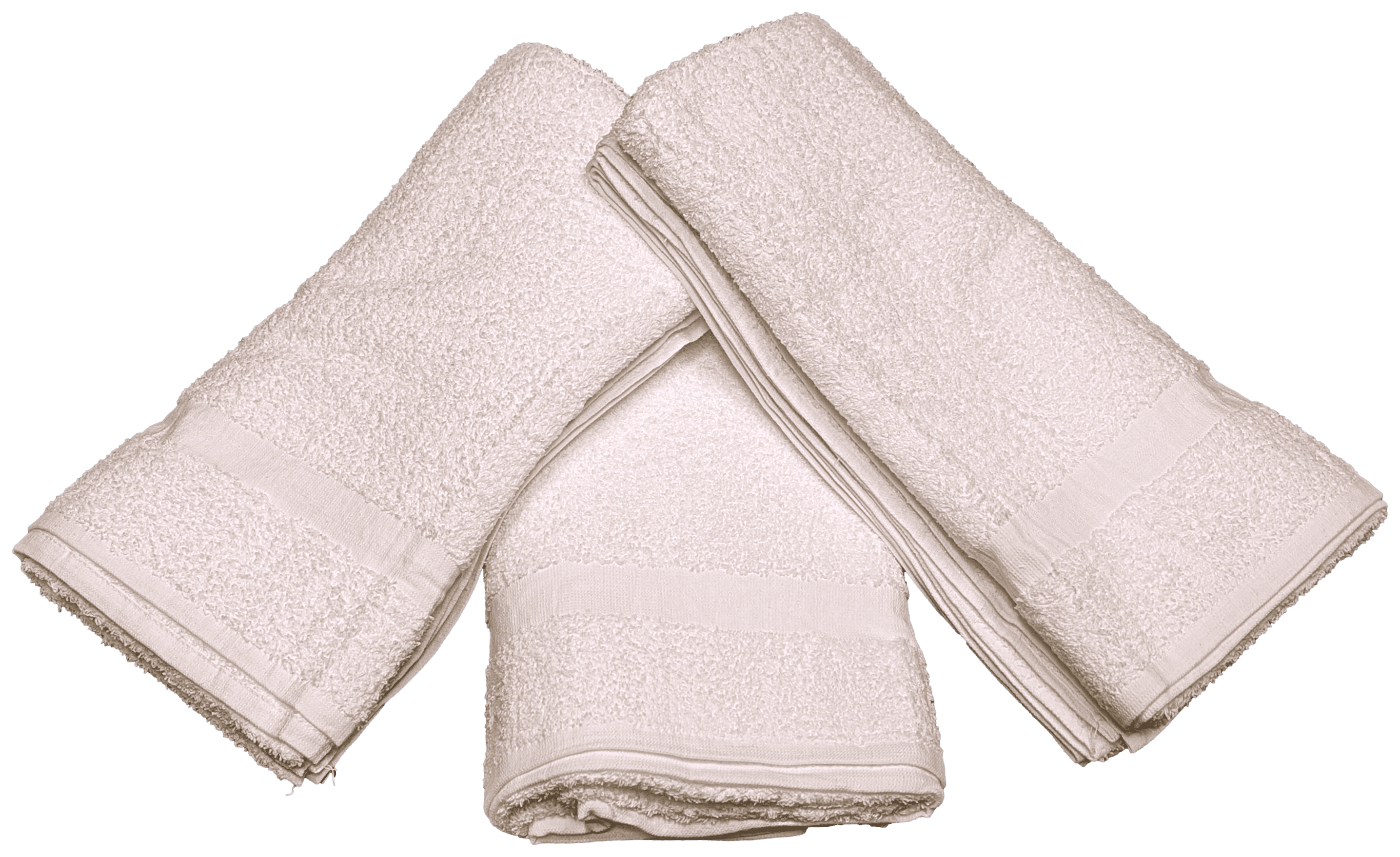 2 Pack Waterview Beach Pool Spa Towels Solid White 100% Cotton 36