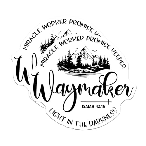 (2 Pack) Waymaker Magnets - Christian Decor - Inspirational Quote - Religious Magnets - Isaiah 42 16 - Bible Verse Magnets - 5" On Longest Side - for Cars, Fridges, Toolboxes - Made in USA - MAG6320