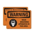 thumbnail image 1 of (2 Pack) Wear Breathing Apparatus In This Area OSHA Warning Sign, 1 of 7