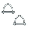 thumbnail image 1 of (2 Pack) Web Sling Shackle - 6" w/ Quick Pin, 23,500 lbs WLL, White Blue Zinc, for Recovery Straps, Auto Hauling, Towing, 1 of 5