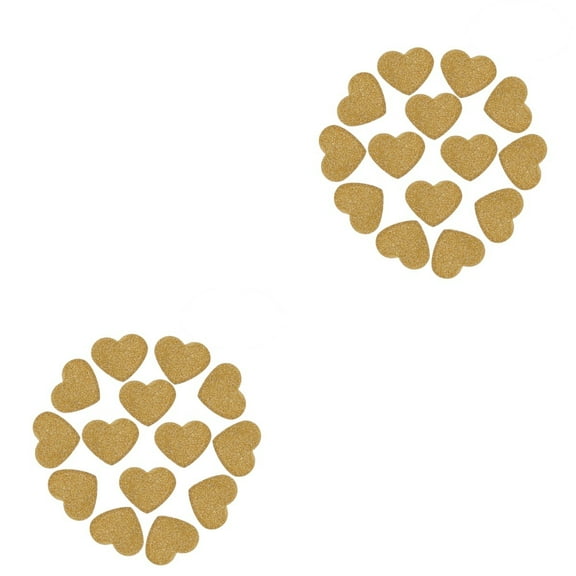 ORDDIART Confetti Golden Heart 400Pcs 1.18 x 0.98 x 0.02In For Prom And Balls Table Decorations