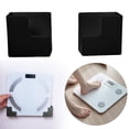 thumbnail image 1 of 2-Pack Weight Scale Wall Mount Hangers – Adhesive Storage Brackets for Digital Bathroom Scales, Black (Plastic), 1 of 5