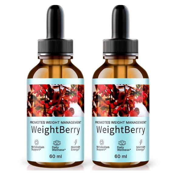 (2 Pack) WeightBerry Drops, Weight Berry Liquid with Natural Ingredients, Premium Nutritional Supplement For Weight Loss, Official Reviews (60 Servings)