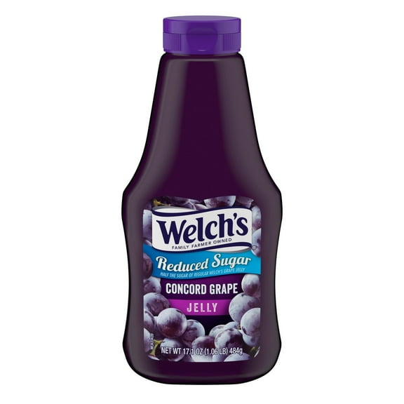 2 Pack - Welch's Reduced Sugar Concord Grape Jelly - 17.1 oz Packaging may vary