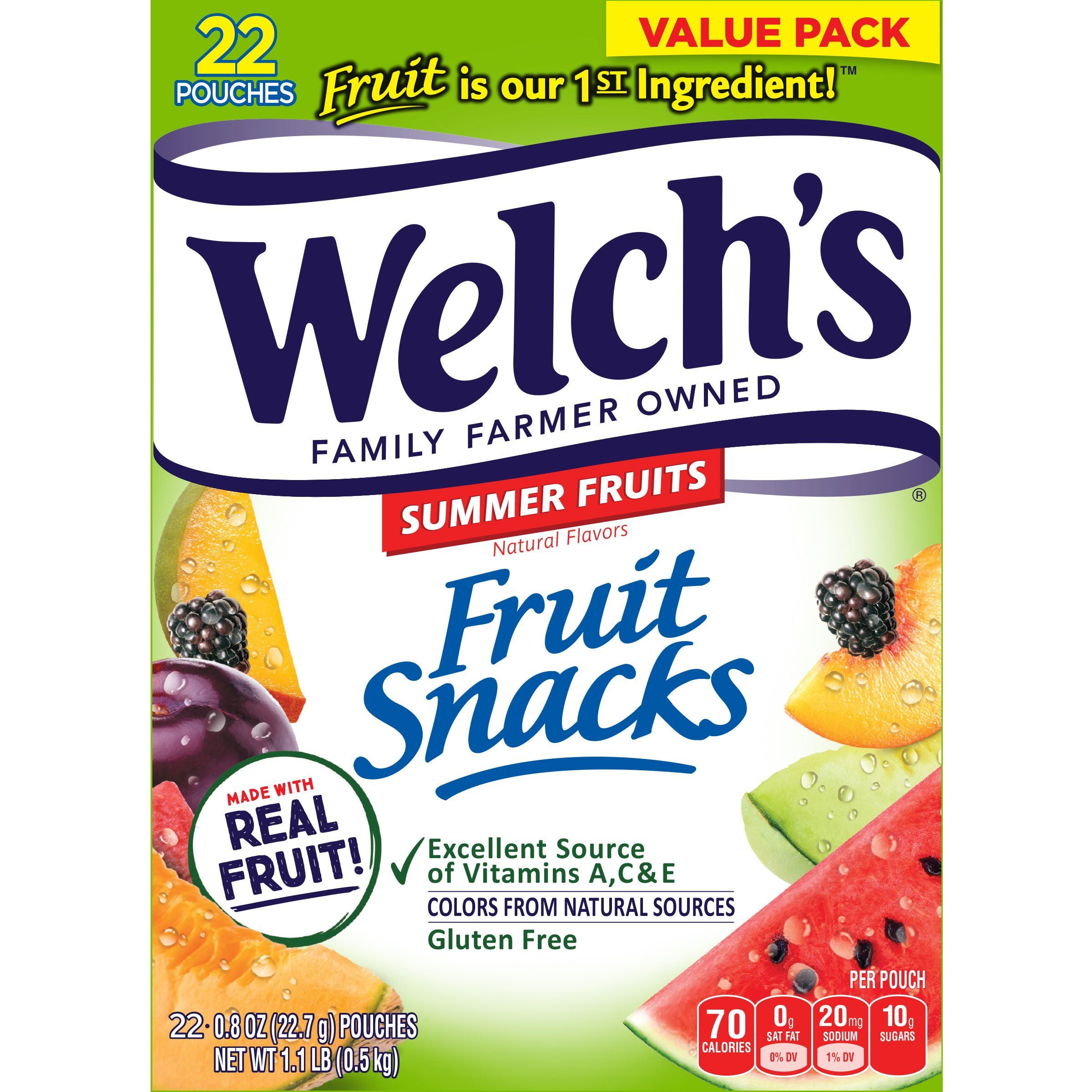 2 Pack - Welch's Summer Fruits&nbsp;Fruit Snacks - 22 ct Packaging may vary