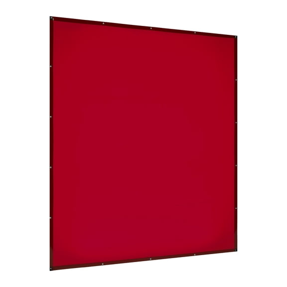 2 Pack Welding Curtain, 6x8 Feet, Flame Resistant Vinyl, 6 Level UV Protection, Hanging Holes, for Workshop, Red