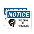 thumbnail image 1 of (2 Pack) Welding In Progress Sign, 1 of 7